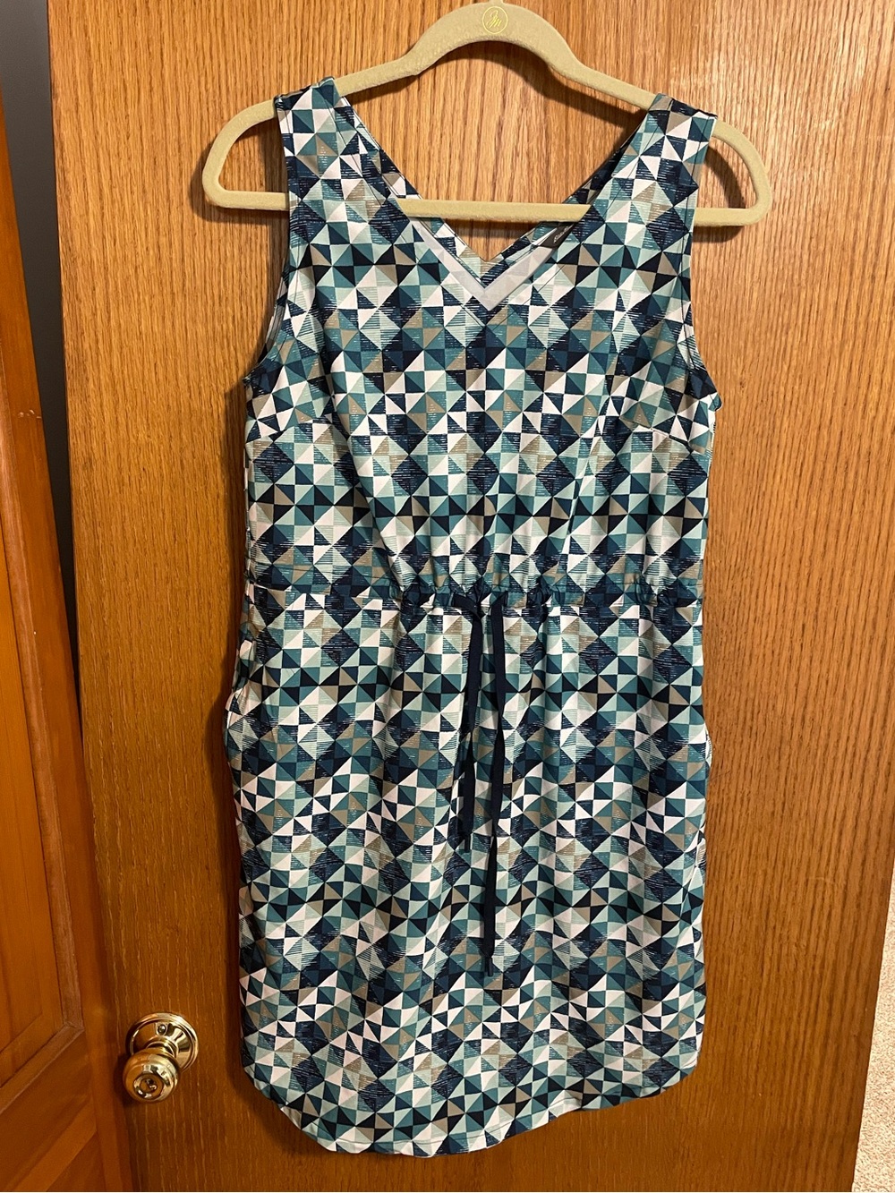 Eddie Bauer Lightweight Geometric Romper Dress Swim Coverup Sz S